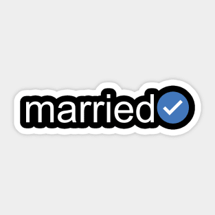 Verified Married (White Text) Sticker